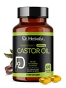 Dr. HERBALIST Castor Oil Capsules - 1600mg pro Servierung, 60 Count - Non-GMO, Fast-Absorbing, Vegetarisch, Kalt-Pressed und Hohe Potenz - Unterstützt Haut, Haar, natürliche Laxative und Verdauungsgesundheit