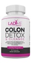Pure Colon Cleanse & Detox Programme de 15 jours - Laxative à base de plantes Constipation Relief avec Psyllium Husk, Cascara Sagrada & Senna Leaves - Spéciale femme nettoyant intestinal par Ladyme - 30 Capsules