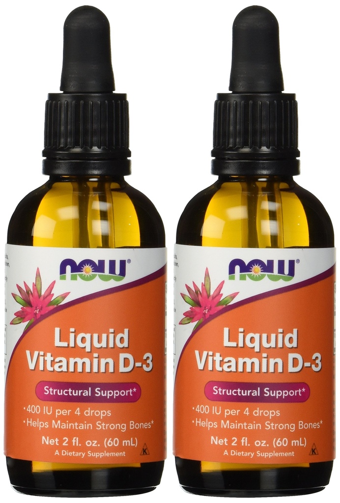 JETZT Nahrungsergänzungsmittel, flüssiges Vitamin D-3, starke Knochen*, strukturelle Unterstützung*, 2-Ounce