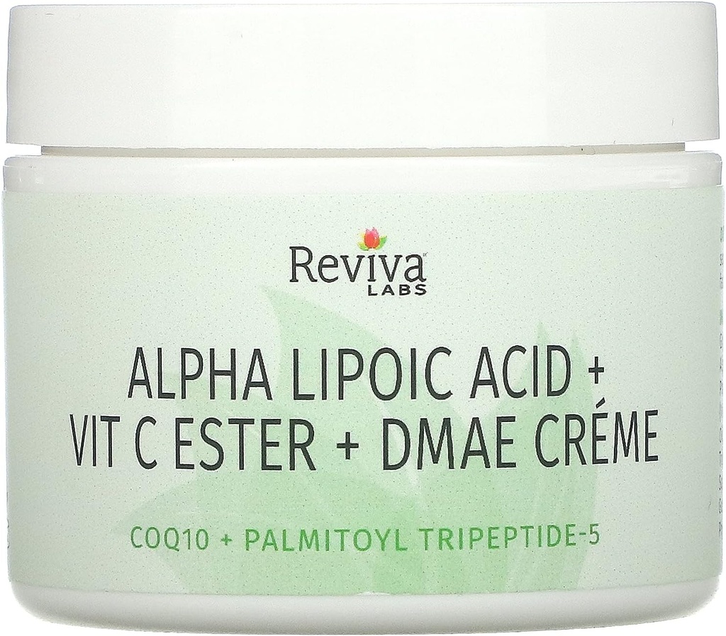 Reviva Labs Alpha Liponsäure, Vitamin C Ester, & DMAE Creme, 2 Unze