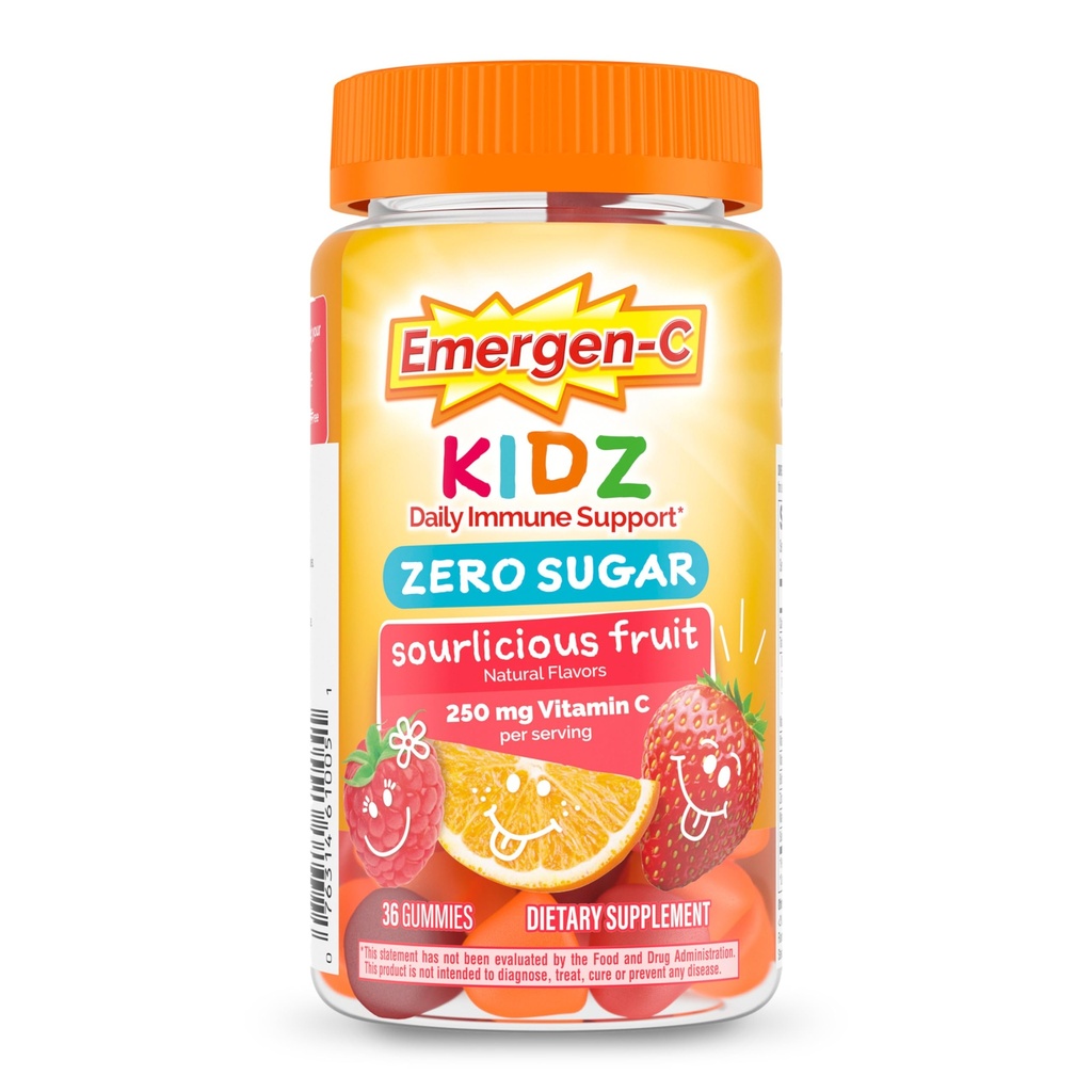 Emergen-C Zero Sugar Immune Support Kidz Gummies 36 Compte