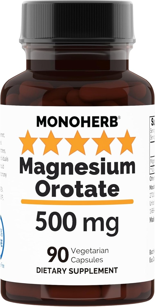 Orotate de magnésium 500 mg par gélule 90 Capsules végétariennes