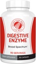 Silver Fern Brand Ultimate Digestive Enzyme Supplement - 1 Bottle = 90 Capsules - High Potency, Multi Enzyme - Digestive Comfort & Food Tolerance - Hemicullulase, Peptidase, Maltase, More