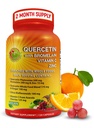 Quercetine à la vitamine C et au zinc enrichi avec des aliments entiers biologiques - 1215mg par portion - Quercetin Phytosome 500mg Capsules avec gingembre et flavonoïdes pour le soutien immunitaire - 120 Compte