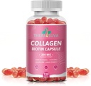 Multi Collagen Complex 200MG + Biotin 3000MCG + Vitamin C 50MG - fördert gesundes Haar, schöne Haut und Nagelunterstützung! 120 Kapseln, 60 Tage Versorgung