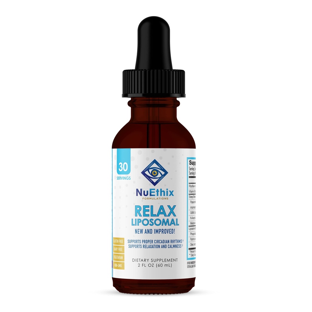 Formules NuEthix Relax Formule de supplément liposomale pour soutenir la relaxation et le calme, 2 onces fluides, 30 portions