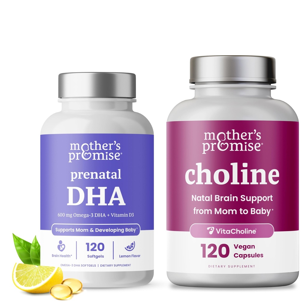Mutter Versprechen Prenatal DHA & Choline Kapseln Bundle