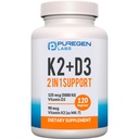 2 in 1 Hohe Potenzformel 90mcg Vitamin K2 (MK7) und 5000 IU Vitamin D3 Beilage I Non-GMO-Formel, einfach zu schlucken Vitamin D & K Complex, 120 Kapseln I 4-Monat Versorgung