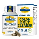 BellyFlush - Complément doux de nettoyage des colonies et des intestins avec le chardon et l'argile bentonite - soutient la constipation, le débloat, la désintoxication digestive et le flushing - 60 capsules