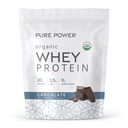 Dr. Mercola Pure Power Bio Whey Protein - 20 g Protein - Unterstützt Muskelwachstum & Energie - Grass-Fed Whey Konzentrat - 15 Portionen (20.60 Unzen) - Schokolade