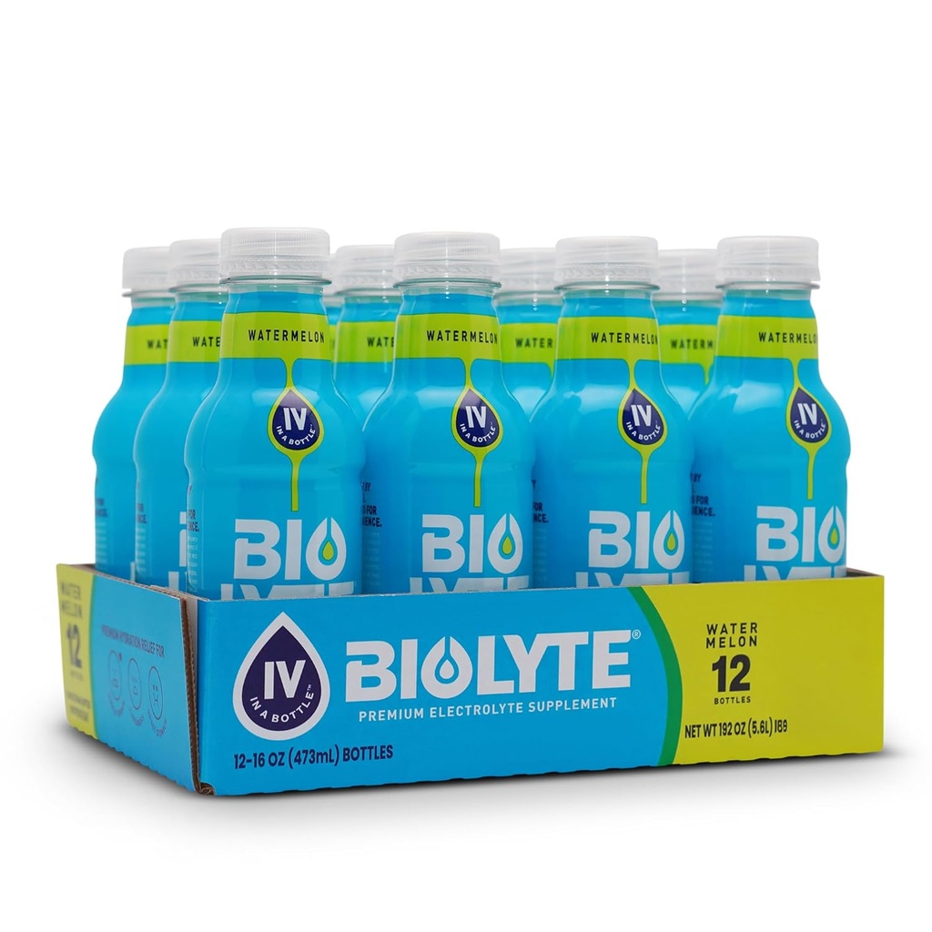 BIOLYTE Elektrolyt-Getränk - Doctor-Formulierte Trinken, Elektrolyte Wasser, Chemotherapie muss für Frauen und Männer, Rehydration IV Flüssigkeit in einer Flasche - Wassermelone, 16 Fl Oz (12 Pack)