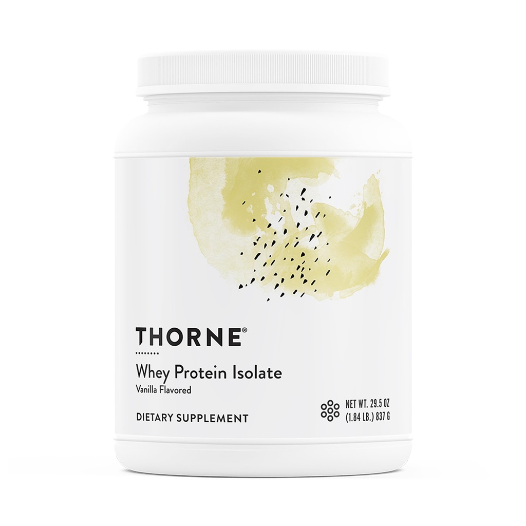 THORNE - Whey Protein Isolate - 21 Grams von Easy-to-Digest Whey Protein Powder - NSF zertifiziert für Sport - Vanilla - 29.5 Unzen - 30 Portionen