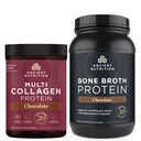 Antike Ernährung Multi Collagen Protein Pulver, Schokolade, 40 Servierungen + Knochen Broth Protein, Schokolade, 40 Servierungen