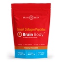 Brain Body Collagen Peptides Powder - Vitalprotein & Collagen Supplement für Damen & Herren - Hydrolysiert Typ I & III für Haarhaut, Nägel & Gelenkgesundheit - 25 Servierungen - Creamy Natural Chocolate - 997g