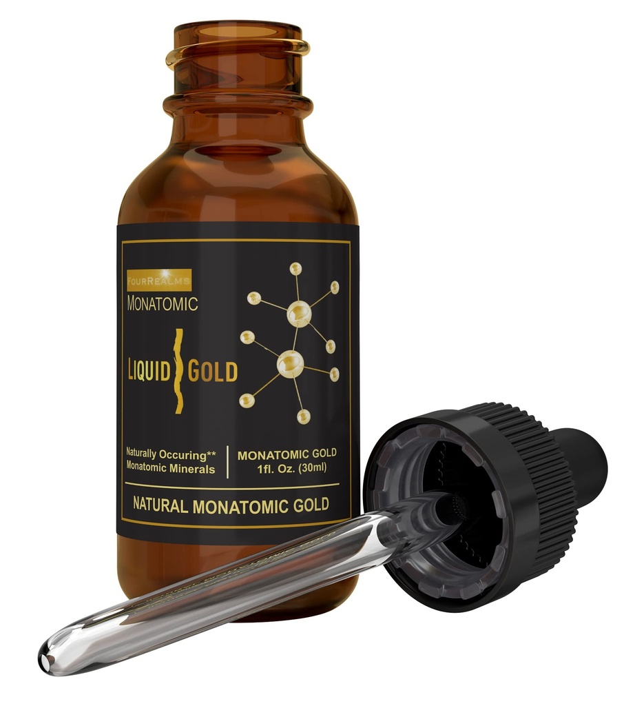 Ormus Monoatomic Gold Reich an reinen M-State Minerals & Weißpulver Gold - Pure 24k Gold -Trace Mineral Solution 1 oz