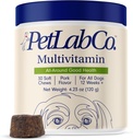 PetLab Co. 22 in 1 Hund Multivitamin - unterstützen Hund Immunantwort, Haut, Mantel, Gelenke & Gesamtgesundheit - Vitamine A, E, D, B12, Mineralien, Antioxidantien - Kaubare Schweineschlamm - Verpackung Mai Vary