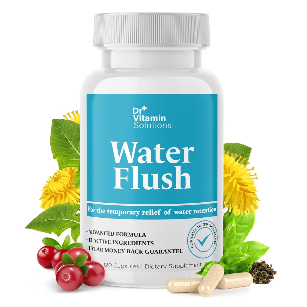 DR VITAMIN SOLUTIONS Diuretic Water Pills for Weight Control - Instant Relief von Bloat und Schwellung - Grüner Tee, Cranberry, Dandelion Blatt Extrakt - Wasser Retention Pillen für Frauen & Men, 120 Caps