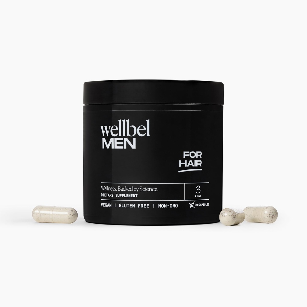 WELLBEL Männer Clean Supplement für Haare, Haut und Nägel, Vegan, Glutenfrei und Non GMO 90 Count