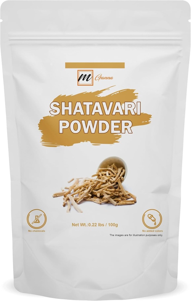 Poudre 100% naturelle Shatavari/Asperges Racemosus pour la santé et les soins de la peau 0,22 LBS / 100 GMS