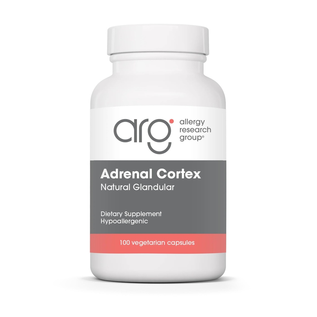 Allergy Research Group Adrenal Cortex Support - Adrenal Glandular Supplement, Immunfunktion, 100mg Adrenal Extract, Bovine - 100 Count