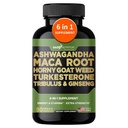 Gade Nutrition Ashwagandha avec racine de Maca, herbe de chèvre Horny, supplément de Turkestérone, Tribulus Terrestris, Panax Ginseng, 90 capsules végétales pour l'énergie, l'endurance, la performance.