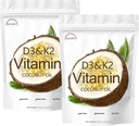 D3 + K2 Kokosöl Weichgele, Vitamin D3 10000 iu Plus K2 (MK-7) 200 mcg, Vitamin D3 K2 Supplement Weichgele, Replenish Vitamin D3 K2 Kokosöl Weichgel 300 Gele