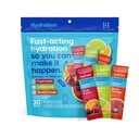 Hydratant - Pack de variétés de poudre d'hydratation, 30 packs individuels de réhydratation des électrolytes instantanés - Mélange à faible teneur en sucre pour usage quotidien, voyages et séances d'entraînement