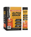 ONNIT Alpha Brain Instant Peach Flavor - Nootropic Brain Booster Memory Supplement - für Fokus, Energie und Klarheit - Alpha GPC Choline, Katzenkralle, L-Theanine, Bacopa - 30ct
