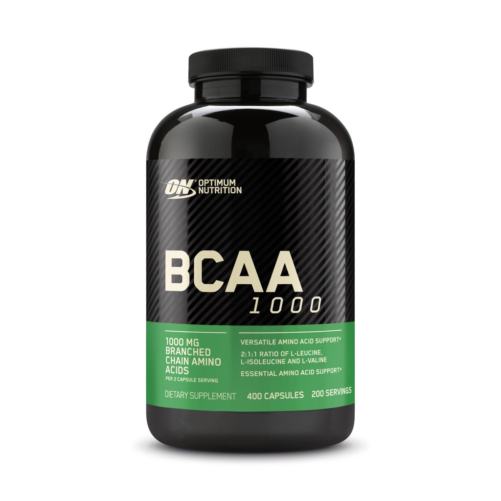 Optimum Nutrition Instantized BCAA Kapseln, Keto Friendly verzweigte Kette essentielle Aminosäuren, 1000mg, 400 Count