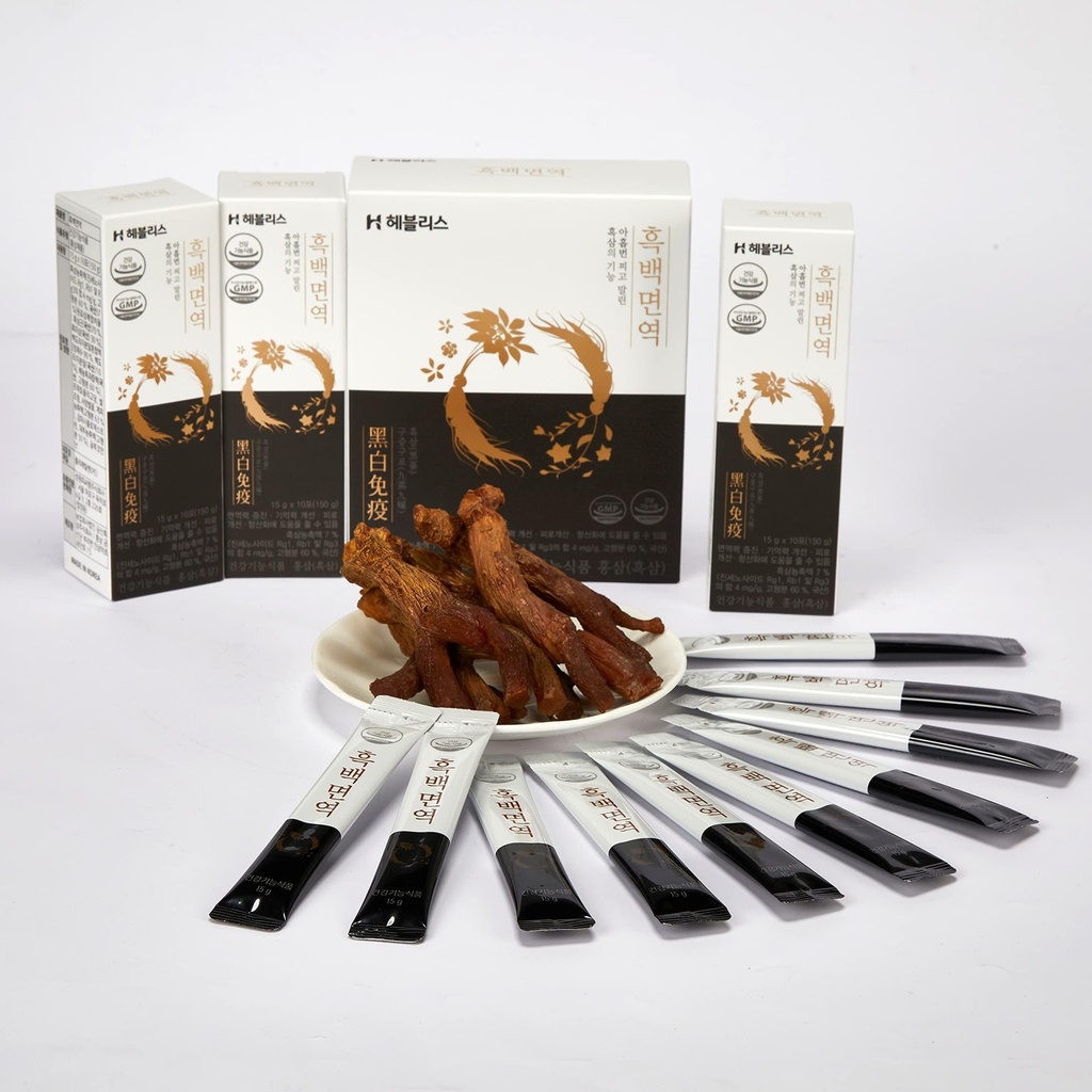 [HEBLIS] Ginseng noir coréen et platycodon blanc, extrait de ginseng panax asiatique, suppléments énergétiques, soutien immunitaire, bâtons de miel Ginseng