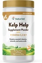 NaturVet Kelp Help Plus Omegas Skin and Coat Supplement für Hunde und Katzen, Pulver, Made in USA mit Global Source Zutaten 1 Pfund