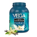 Vega All in One Nutrition biologique - 20g de protéines de pois à base végétale, Vanille française, 43 portions, vitamines A & C, probiotiques, verts, végétalien, kéto, sans gluten, 3,63lbs (paquetage mai vary)