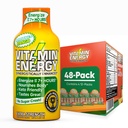 Vitamin Energy Immune+ Extra Strength Energy Shot Mango 48 Pack, 260mg Natürliche Koffein, B-Vitamine, Citicoline, Grüner Tee, Immunität und Fokus-Unterstützung, Zero Sugar, Glutenfreie 1.93 fl oz