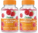 Lebensfähiges Kollagen & Biotin + Calcium, Magnesium, Zink & Vitamin D, Gummi Bundle - Große Verkostung, Vitaminergänzung, Glutenfrei, GMO frei, Kaugummi