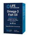 Life Extension Omega-3 Fish Oil Gummy Bites, EPA DHA Fettsäuren, High-dose EPA DHA Unterstützung in einer leckeren Kauform, Non-GMO, Gluten Free, 36 Gummy Bites