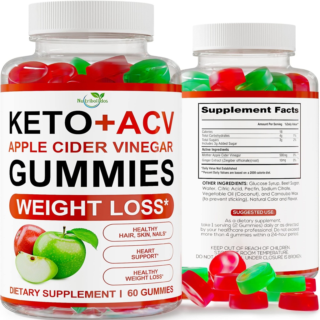Gummies Keto ACV Avancé Perte de poids - Gummies Keto ACV pour la perte de poids - Supplément Gummy Keto pour les femmes et les hommes - Nettoyer - Detox - vinaigre de cidre de pomme - Fabriqué aux États-Unis
