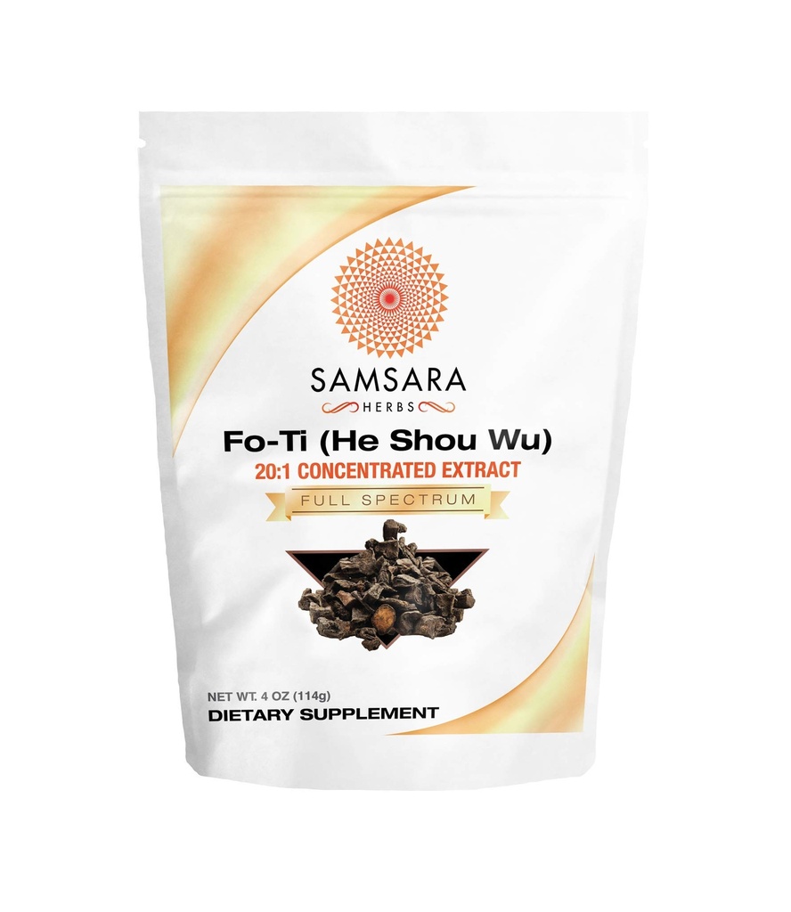 Samsara Kräuter Fo-Ti Extrakt Pulver (4oz/114g) (He Shou Wu) - 20:1 Konzentrierter Extrakt, zubereitet