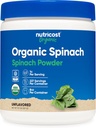 Poudre d'épinards biologiques Nutricost 8oz (1 gramme par portion) - Poudre d'épinards biologiques certifiée USDA, premium non OGM