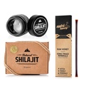 NATURAL SHILAJIT Harz - 20 Gramm Shilajit Ergänzung mit Fulvic Säure & Trace Minerals & Shilajit Honig Sticks 7 Zähler
