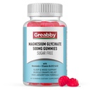 Glycinée de magnésium 500mg pour adultes Soutien au sommeil, Gummées de magnésium à croquer pour les femmes et les hommes, Relief musculaire et approvisionnement en magnésium (60 Gummées)