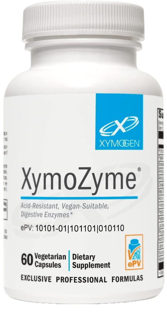 XYMOGEN XymoZyme - Verdauungsenzyme für Frauen und Männer mit Protease & Bromelain - Säurebeständige, vegane Verdauungsenzyme für Gut Health & Bloating Relief (60 Kapseln)