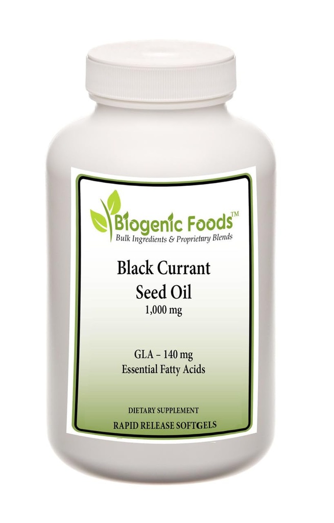 Black Currant Seed Oil - Essential Fatty Säure 140 mg natürliche Quelle GLA - 1.000 mg