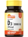 Sundance Vitamin D3 2000 IU | 60 Quick Release Softgels | Hohe Potenz | Non-GMO und glutenfreie Ergänzung