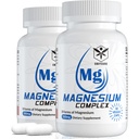 Magnesium Complex Supplement 8 Formen, 500mg Magnesium Glycinat, Malat, Citrat, Hohe Absorption Mg für Kalm, Schlaf, Mood & Gesunde Muskeln, Paket von 2, Insgesamt 120 Vegan Kapseln
