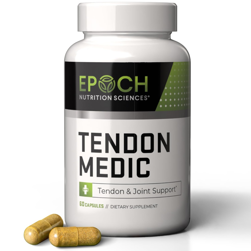 Supplément de soutien à l'articulation et au tendon Tendon – Formule de mobilité et de flexibilité – Capsules naturelles non OGM pour soulager la douleur articulaire, la tendonite, l'arthrite et la récupération musculaire – 60 capsules