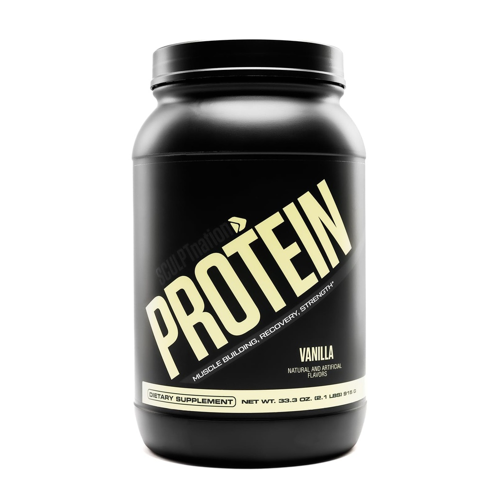 Sculpt Nation von V Shred Protein Powder (Vanilla) - Premium Whey Powder Vanilla und BCAAs Muskelaufbau und -gewinnung unterstützen - 30 Servietten