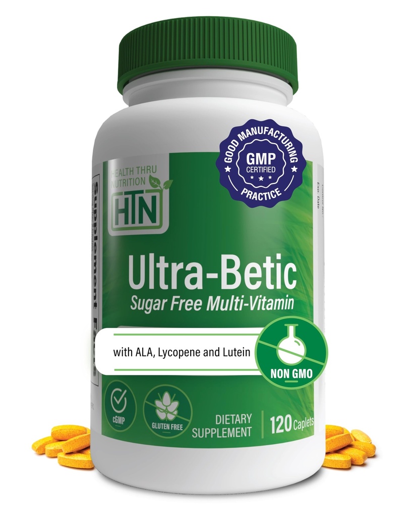 Health Thru Nutrition Ultra-Betic Multivitamin 120 Count | Unterstützt Nerve, Vision, Energy | mit ALA, Lycopene | Non-GMO, Clean Label | Third-Party getestet für Qualität