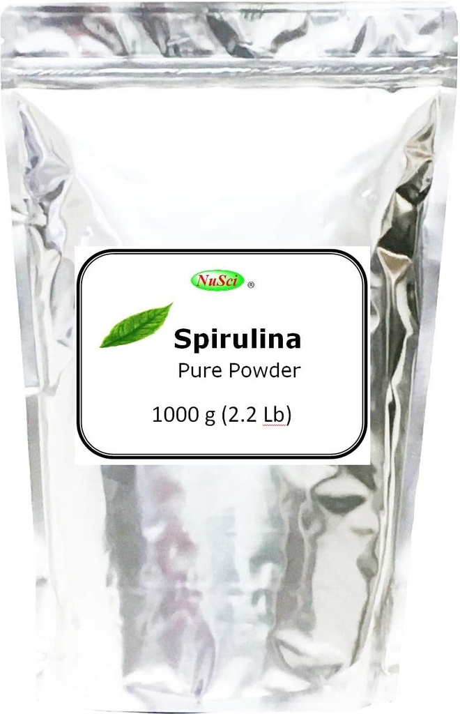 Bioally Grown Spirulina Powder 1000g (1.0Kg, 2.2 lb) Frische GMO frei ohne Strahlung