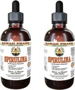 Spirulina Alcohol-Free Liquid Extract, Bio Spirulina (Arthrospira platensis) Getrocknete Algae Glycerite natürliche Kräuterergänzung, Hawaii Pharm, USA 2x2 fl.oz