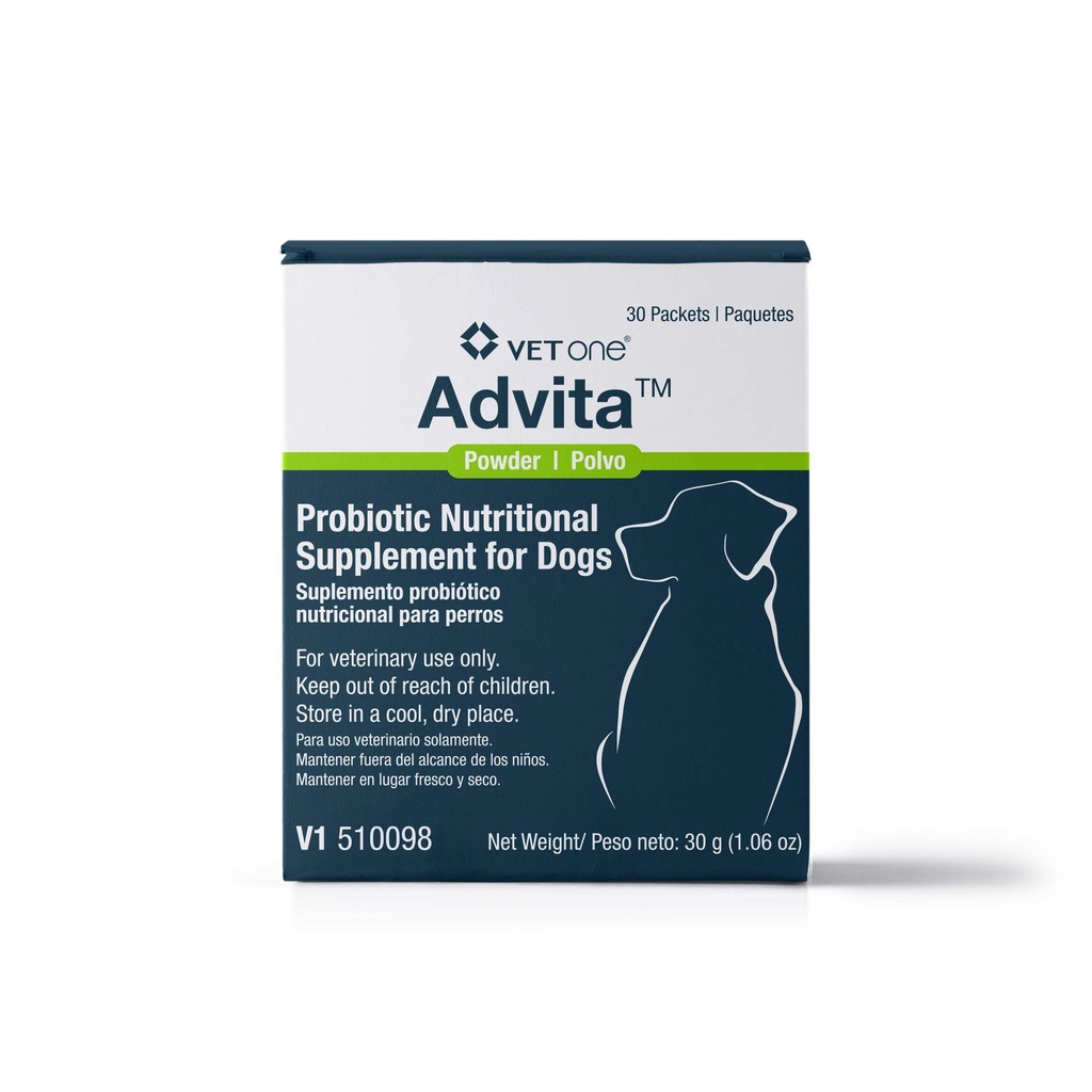 VetOne Advita Probiotic Nahrungsergänzung für Hunde - 30, 1 g Pakete